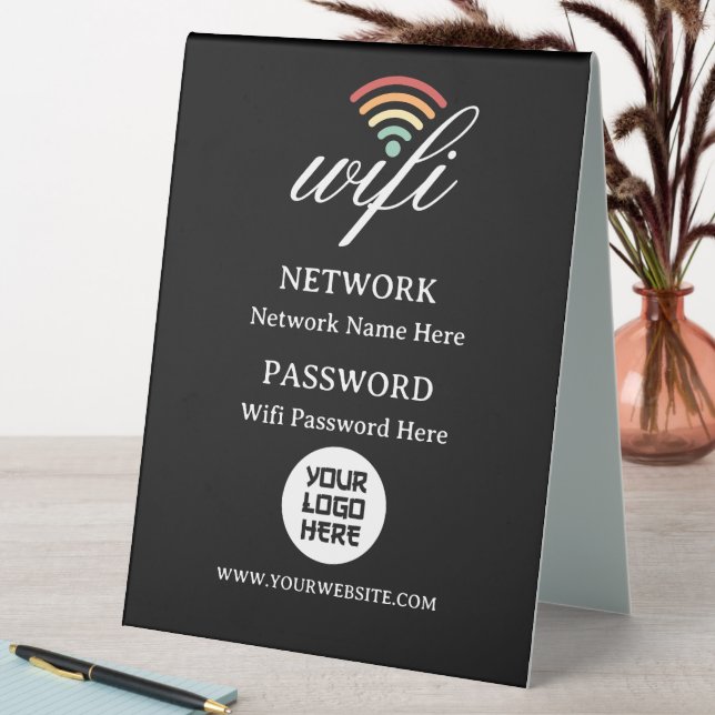 Simple Custom Guest Wifi Password Network Plastic (In SItu (Table))