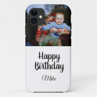 simple custom happy birthday photo invitation