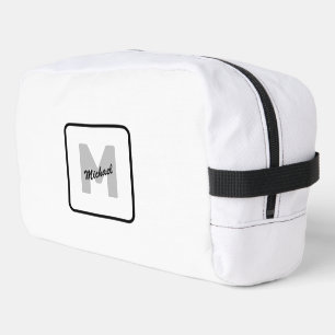 Simple Custom Initial Name Button Dopp Kit