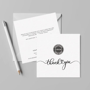 Simple Custom Logo and Business Thank You Card
