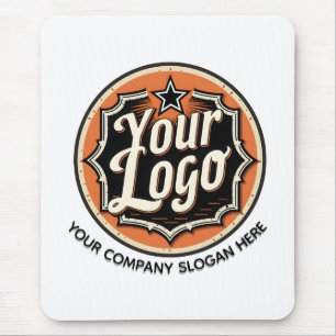 Simple Custom Logo and Text Business Mouse Pad
