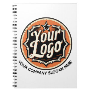 Simple Custom Logo and Text Business Notebook