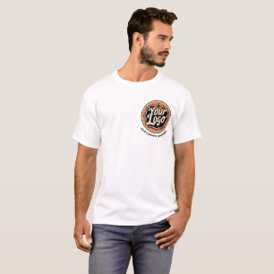 Simple Custom Logo and Text Business T-Shirt