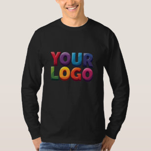 Simple Custom Logo and Text Business T-Shirt