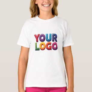 Simple Custom Logo and Text Business T-Shirt
