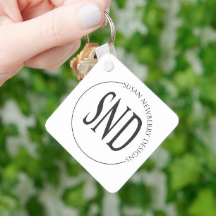 Simple Custom Logo Business Key Ring