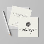 Simple Custom Logo Business Thank You Card<br><div class="desc">Add your company logo and brand assets, as well as your website address and a custom message by clicking the "Personalise" button above. Available in other colours and sizes. No minimum order quantity and no setup fee. Order as many or as fewer as required for your established or startup business....</div>