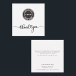 Simple Custom Logo Business Thank You Insert Card<br><div class="desc">Add your company logo and brand assets, as well as your website address and a custom message by clicking the "Personalise" button above. Available in other colours and sizes. No minimum order quantity and no setup fee. Order as many or as fewer as required for your established or startup business....</div>