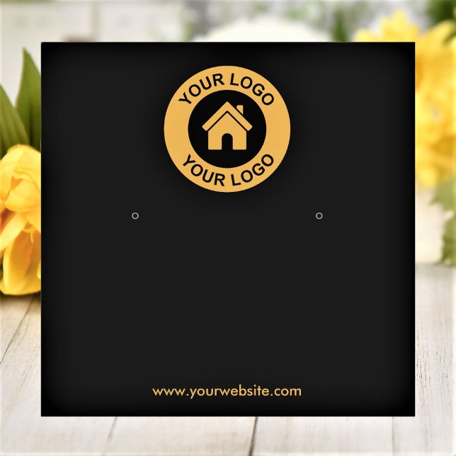 Simple Custom Logo Earring Jewellery Display Card (Creator Uploaded)