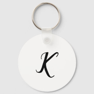 SIMPLE CUSTOM LOGO MINIMAL BLUE WHITE KEY RING