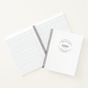 Simple Custom logo QR CODE website Promotion Notebook