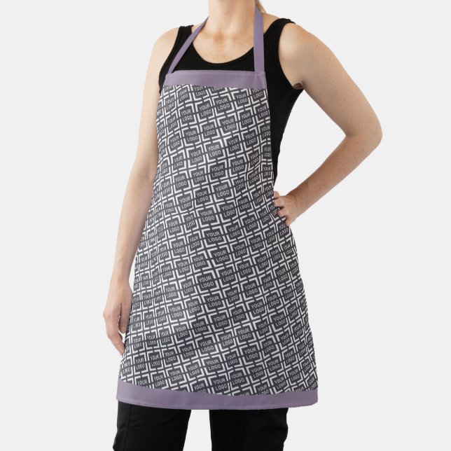 Simple Custom Logo Seamless Repeat Pattern Aprons (Insitu)