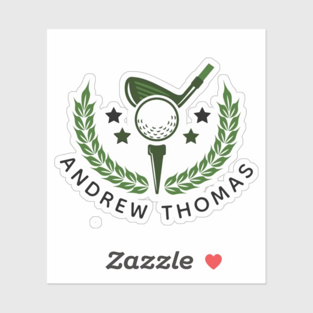 Simple Custom Monogram Golfer Name (Sheet)