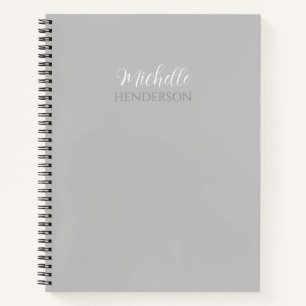 Simple Custom Monogram Script Name Notebook