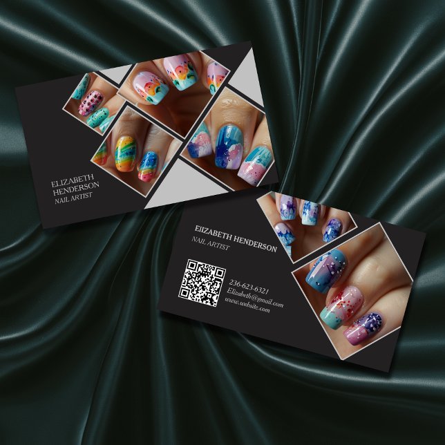 Simple Custom Nail Artist Beauty Chic Glam Business Card (Creator Uploaded)