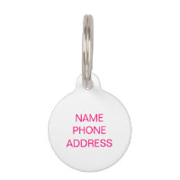 Simple Custom Name monogram contact Info dog