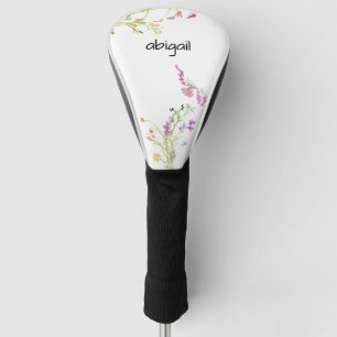 Simple Custom Name Wildflowers Golf Head Cover