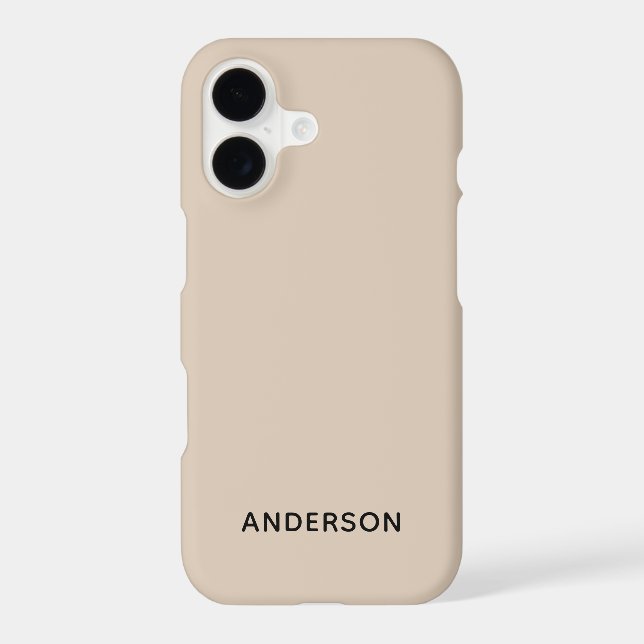 Simple Custom Personalized Beige (Back)