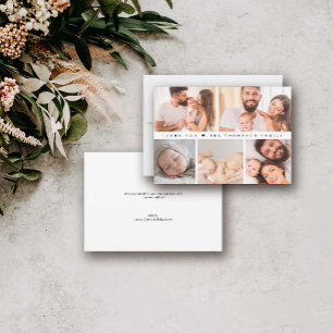 Simple Custom Photo Collage Baby Shower Thank You Card