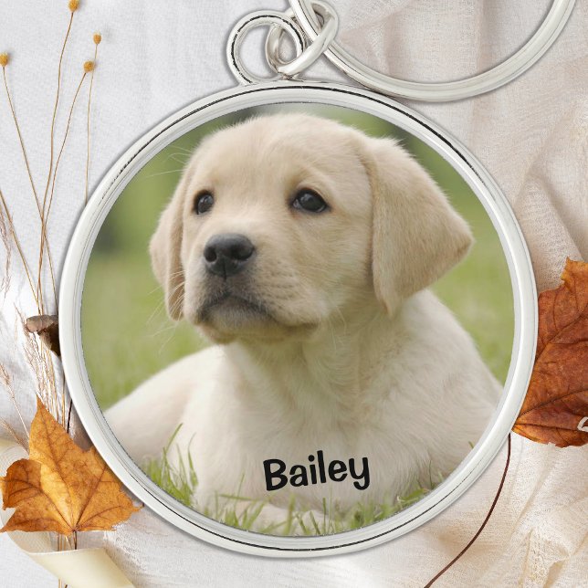 Simple Custom Photo Create Your Own Dog Key Ring (Creator Uploaded)