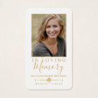 Simple Custom Photo Holy Cross Memorial Cards