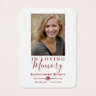 Simple Custom Photo Holy Cross Memorial Cards