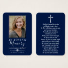 Simple Custom Photo Holy Cross Memorial Cards