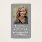 Simple Custom Photo Laminated Memorial Cards