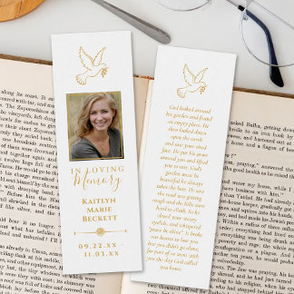 Simple Custom Photo Memorial Bookmarks