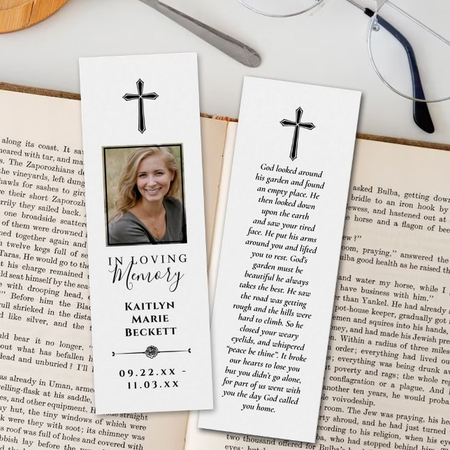 Simple Custom Photo Memorial Bookmarks (Creator Uploaded)