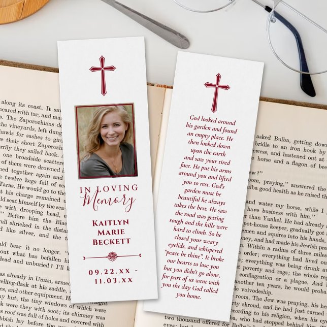 Simple Custom Photo Memorial Bookmarks (Creator Uploaded)
