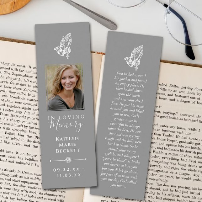 Simple Custom Photo Memorial Bookmarks (Creator Uploaded)