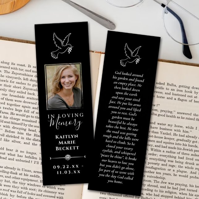 Simple Custom Photo Memorial Bookmarks (Creator Uploaded)