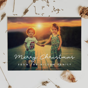 Simple Custom Photo Merry Christmas Holiday Card