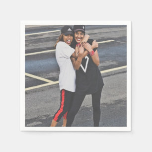 Simple Custom Photo Personalised Napkin