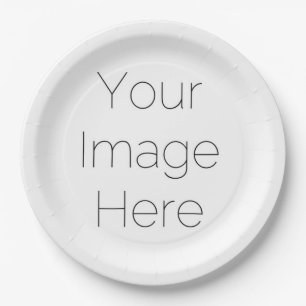 simple custom photo personalised Paper Napkin Plate