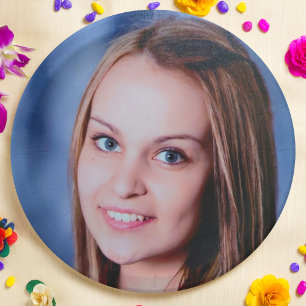 Simple Custom Photo Personalised Paper Plate