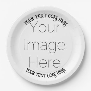 simple custom photo personalized pirate Paper Paper Plate