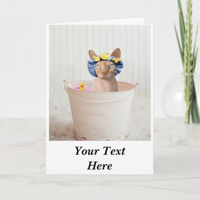 Simple Custom Photo Text Personalised Card (Front)