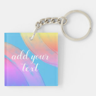 simple custom pink purple sparkle add you name let key ring