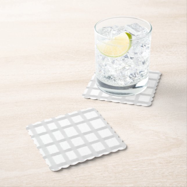 Simple custom QR code add you name logo Classic Ro Paper Coaster (Insitu)