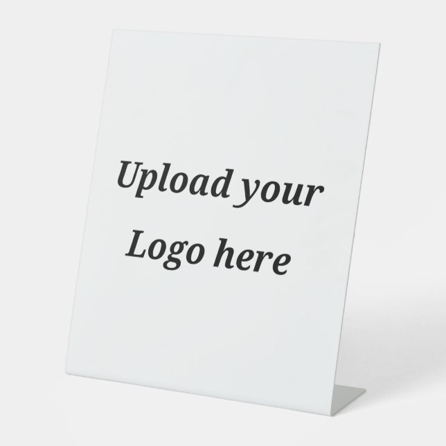 Simple custom QR code add you name logo Classic Ro Pedestal Sign (Front)