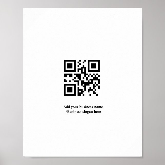 Simple custom QR code add you name logo Classic Ro Poster (Front)