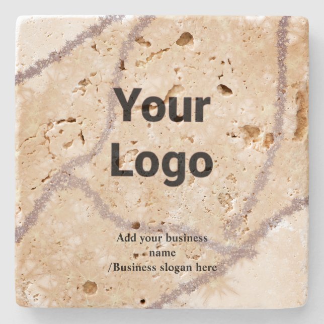 Simple custom QR code add you name logo Classic Ro Stone Coaster (Front)