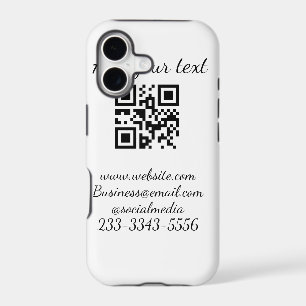 simple custom QR code add your name text Classic