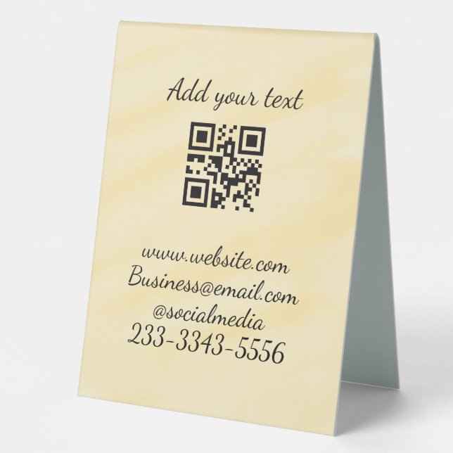 simple custom QR code add your name text  Classic  (Front)