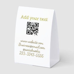 simple custom QR code add your name text Classic