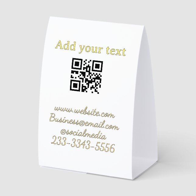 simple custom QR code add your name text  Classic  (Front)
