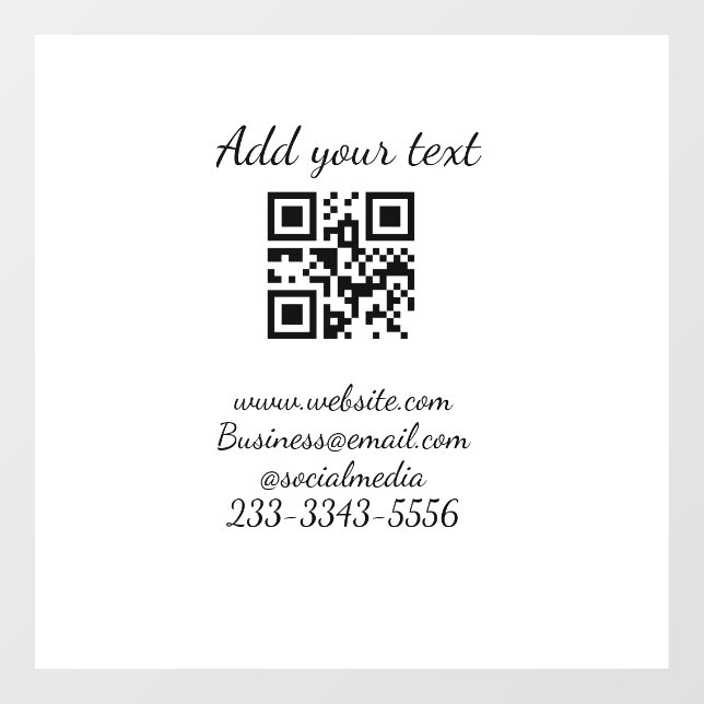 simple custom QR code add your name text  Classic  (Sheet)