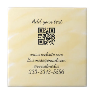 simple custom QR code add your name text  Classic  Ceramic Tile